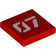 FLAT TILE 2X2, NO. 809: {ярко червен}