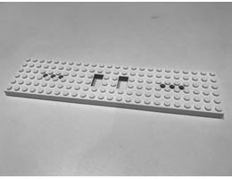 Train Base 6 x 24 with 3 Round Holes Each End: {бял}
