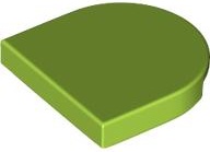 TILE 2X2, 1/2 CIRCLE: {ярко жълто-зелен}