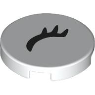 FLAT TILE 2X2, ROUND, NO. 1351: {бял}