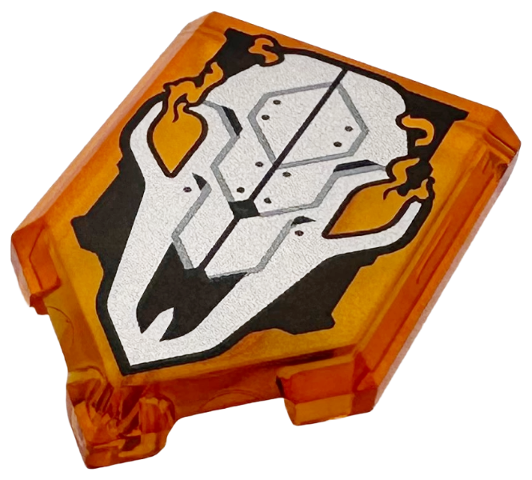 FLAT TILE 2X3 W/ ANGLE: {прозрачно ярко оранжев}
