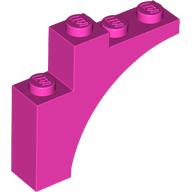 BRICK W/ BOW 1X4X3: {ярко пурпурен}