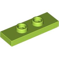 PLATE 1X3 W/ 2 KNOBS: {ярко жълто-зелен}