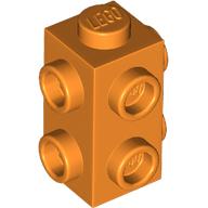 BRICK 1X1X1 2/3, W/ 6 KNOBS: {ярко оранжев}