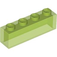 BRICK 1X4 W/O PINS: {прозрачно ярко зелен}