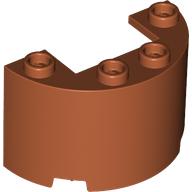 WALL 1/2 CIRCLE, 2X4X2 W/ CUTOUT: {тъмно оранжев}
