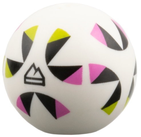 Ball, Sports Soccer with Stud Holder with Sports Mountain Logo, Black, Lime, and Dark Pink Shapes Pattern: {бял}