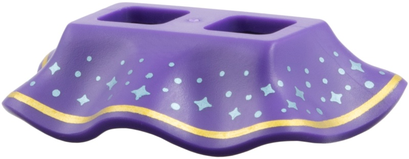 Minifigure Skirt Plastic with Metallic Light Blue Stars, Gold Stripe Pattern: {светло виолетов}