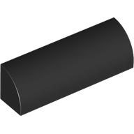 BRICK, 1X4X1, BOW: {черен}