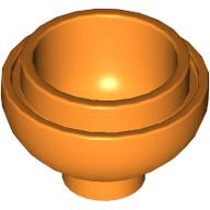 DOME 2X2, INVERTED W. ONE STUD: {ярко оранжев}