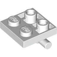 PLATE 2X2 W/ HOR. 3.2 SHAFT: {бял}