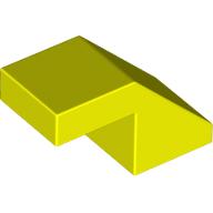 ROOF TILE 1X2, DEG. 45, W/O KNOBS: {пъстро жълт}