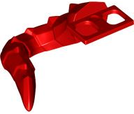 Minifigure Costume Tail Dragon, Large - Bends to Right - Flexible Rubber: {ярко червен}