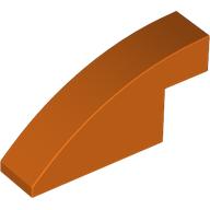 BRICK 1X4X1 2/3, OUTSIDE HALF BOW: {червеникаво-оранжев}