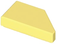 TILE 1X2, DEG. 45, CUT, LEFT: {студено жълт}