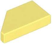 TILE 1X2, DEG. 45, CUT, RIGHT: {студено жълт}