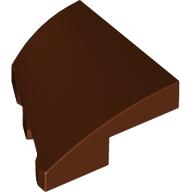 PLATE 2X2X2/3, HALF BOW W/ CUT, RIGHT: {червеникаво-кафяв}