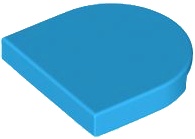 TILE 2X2, 1/2 CIRCLE: {тъмно небесносин}