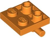 PLATE 2X2 W/ HOR. 3.2 SHAFT: {ярко оранжев}