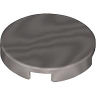 FLAT TILE 2X2, ROUND: {сребърно метален}