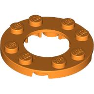 Plate Round 4X4 with Ã˜16mm hole: {ярко оранжев}
