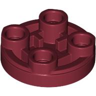 TILE, 2X2, INV., ROUND: {нов тъмно червен}