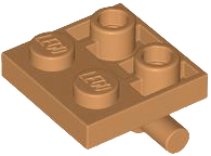 PLATE 2X2 W/ HOR. 3.2 SHAFT: {умерен нуга}