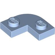 PLATE 2X2, 1/4 CIRCLE, W/ CUT OUT: {светло кралско син}