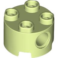 BRICK 2X2 ROUND W/ HOLE Ø4,85: {пролетно жълто-зелен}