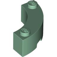 BRICK 3X3X1, 1/4 CIRCLE: {пясъчно зелен}