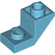ROOF TILE 1X2, INVERTED, DEG. 45, W/ CUT: {умерено небесносин}