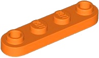 PLATE 1X4, ROUNDED, NO. 1: {ярко оранжев}