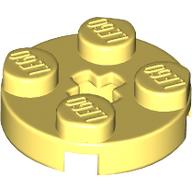 PLATE 2X2 ROUND: {студено жълт}
