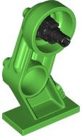 Large Figure Leg Right with Black Rotation Joint Pin: {ярко зелен}
