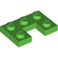 PLATE 2X3, W/ CUT OUT: {ярко зелен}