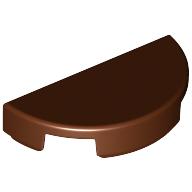 TILE 1X2, W/ 1/2 CIRCLE: {червеникаво-кафяв}