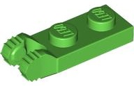 Hinge Plate 1 x 2 Locking with 2 Fingers on End: {ярко зелен}