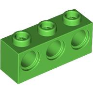 BRICK 1X3 W/ 3X4.85 HOLE: {ярко зелен}