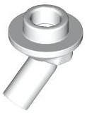 Bar   1L with Angled Hollow Stud: {бял}