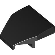 PLATE 2X2X2/3, BOW, 27 DEG. CUT: {черен}
