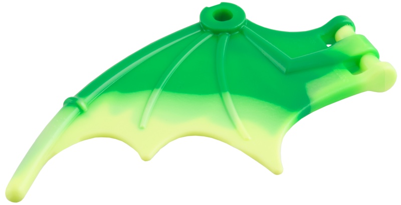 Dragon Wing 8 1/4 x 5 with Marbled Yellowish Green Trailing Edge Pattern: {тъмно зелен}