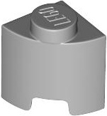Brick, Round 1 x 1 Quarter: {умерено каменно сив}