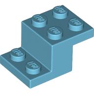 BRICK W/ PLATE 2X3X1 1/3: {умерено небесносин}
