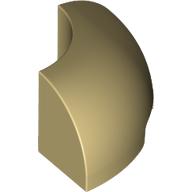 1/4 ARCH BRICK 2X2, W/ CUTOUT, NO. 1: {тухлено жълт}
