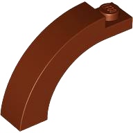 Arch 1 x 4 x 2 1/3 Curved Top: {червеникаво-кафяв}