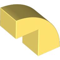 BRICK 1X2X1 2/3, BOW W/ CUTOUT, NO. 1: {студено жълт}