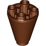 CONE 2X2X2, INVERTED: {червеникаво-кафяв}