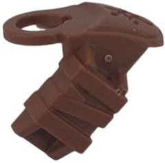 Minifigure Armor Shoulder Pad with Debossed Shuriken Throwing Star and Scabbard for 1 Katana: {червеникаво-кафяв}
