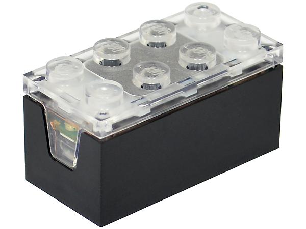 BRICK 2X4X1 2/3, W/ FUNCTION, NO. 6: {черен}