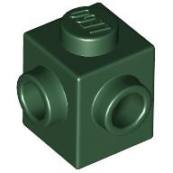 BRICK 1X1, W/ 2 KNOBS, CORNER: {земно зелен}